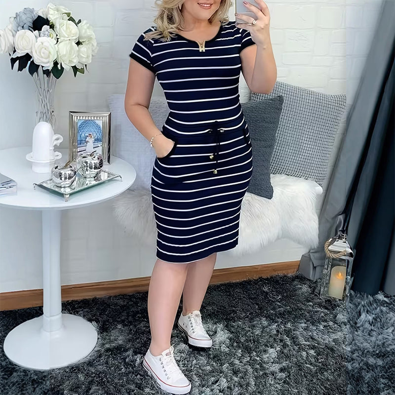 🌸 50% OFF NOW! 🌸Women's Summer Striped Dress with Pockets